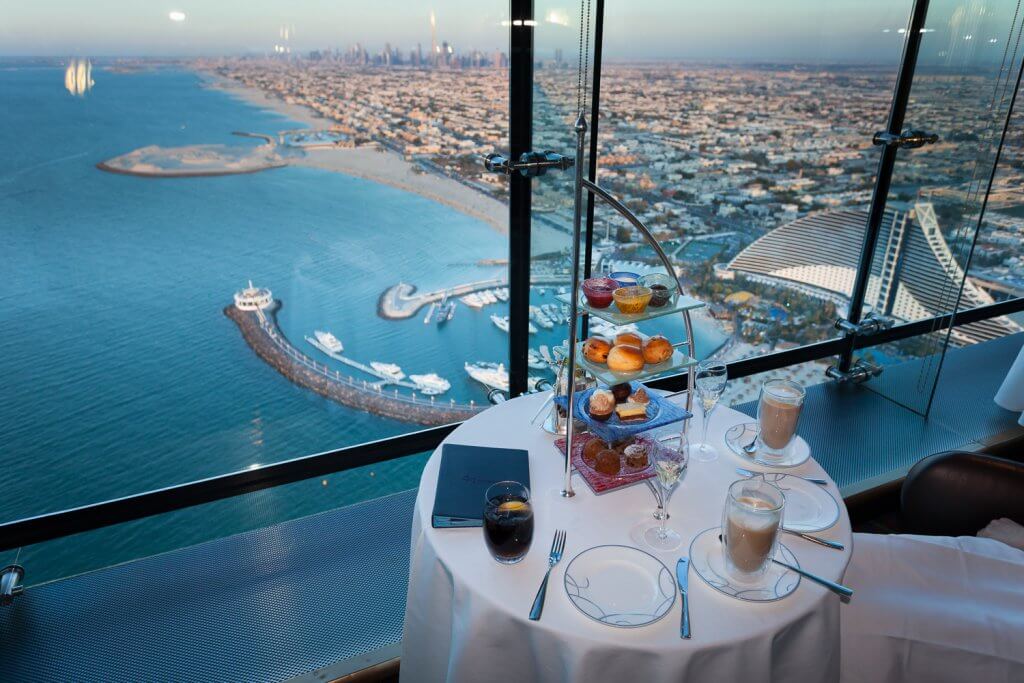 Burj Al Arab tea views