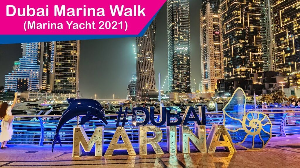 Dubai Marina walk sign
