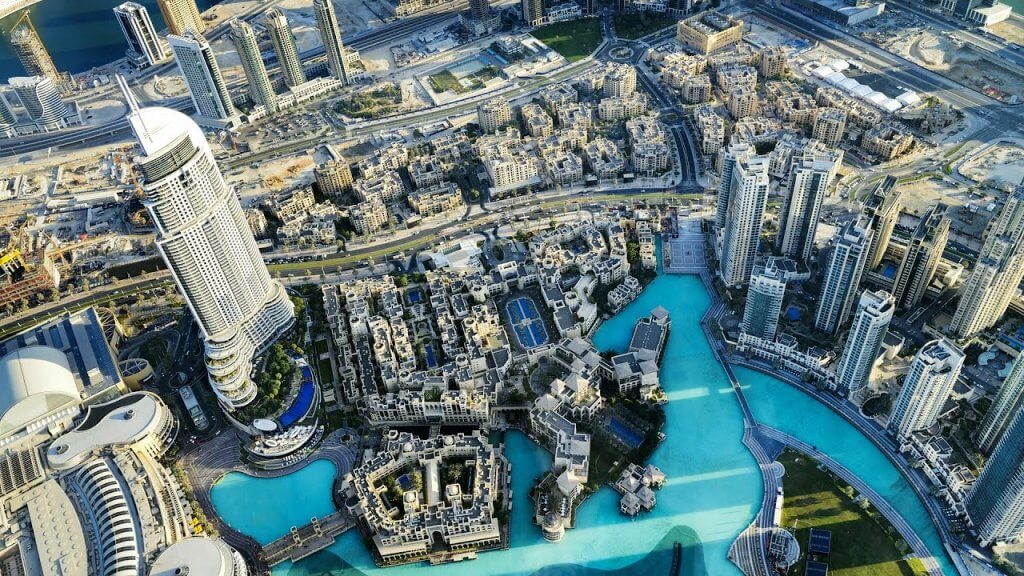 burj khalifa at the top view