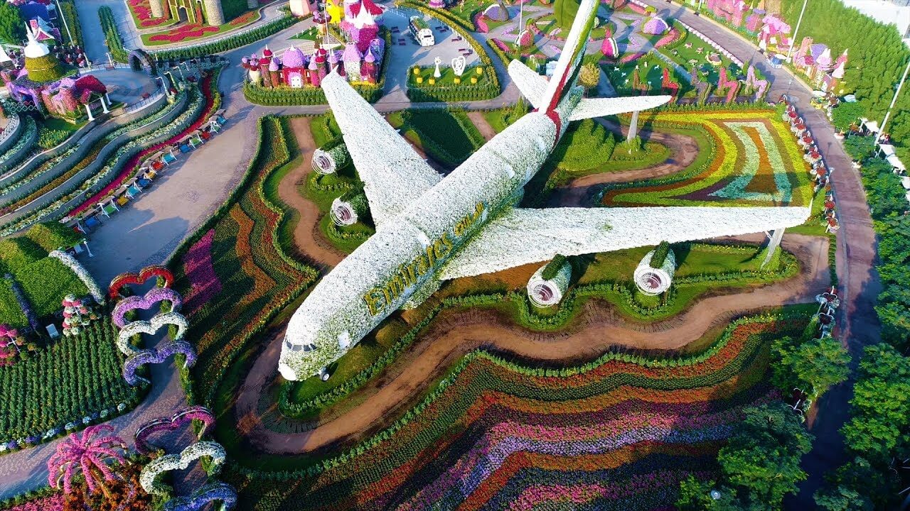 Airbus A380 in Miracle Garden